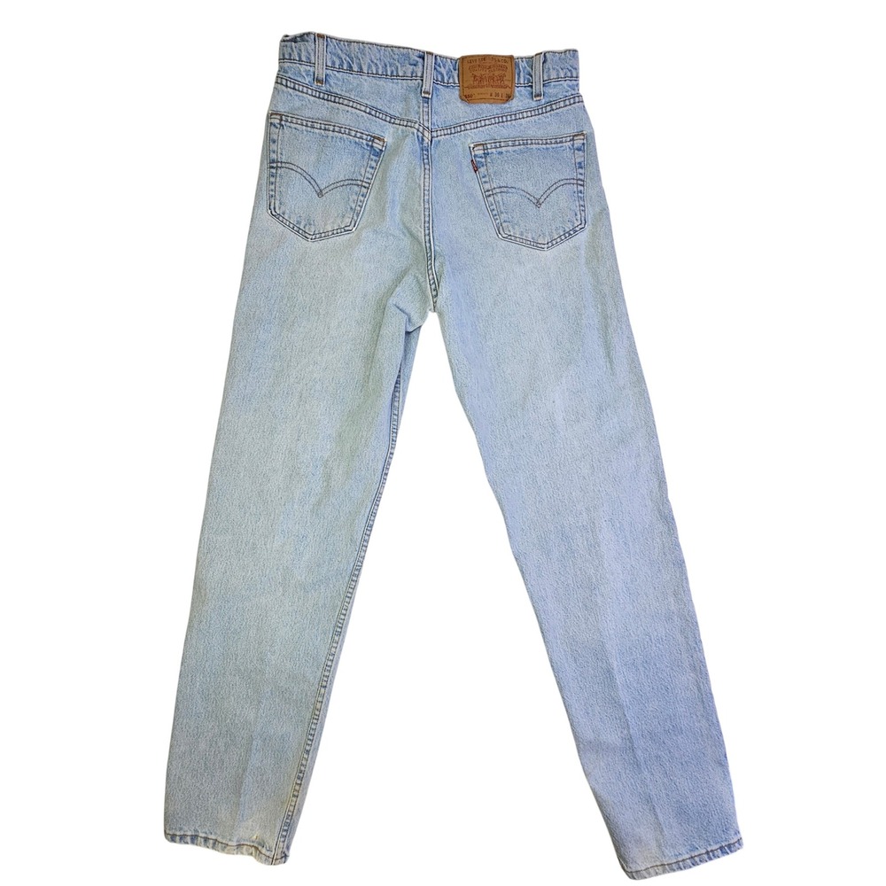Levi Strauss 550 Relaxed Fit Light Wash Denim Jeans Mens Size 36x36 Made in USA